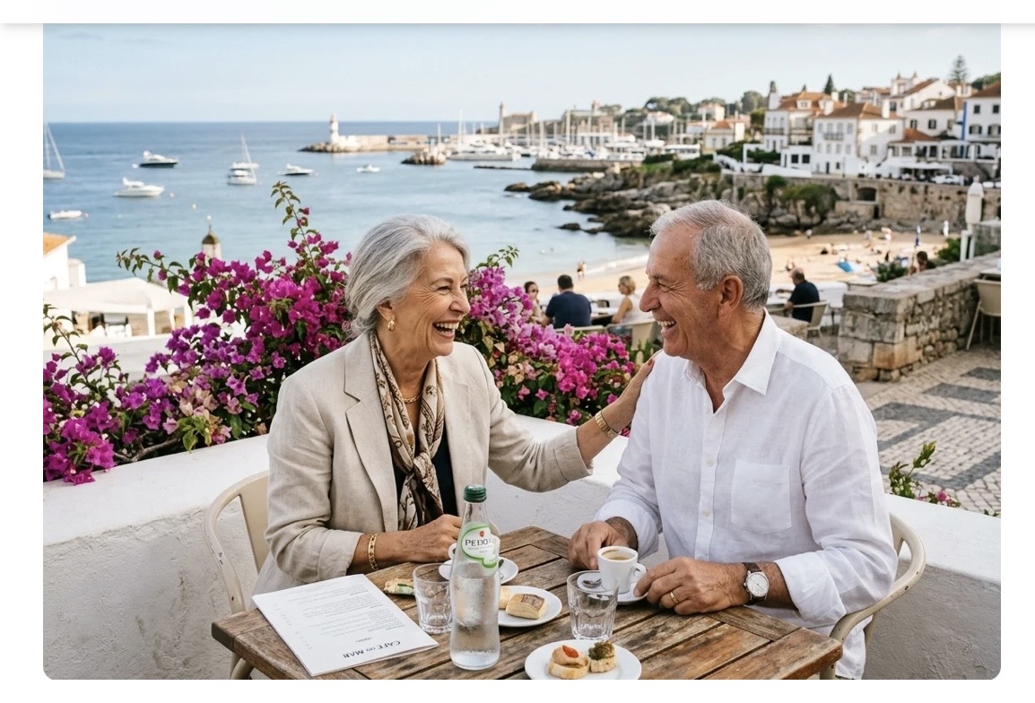 Elegant lifestyle moment on the Cascais coast in Portugal